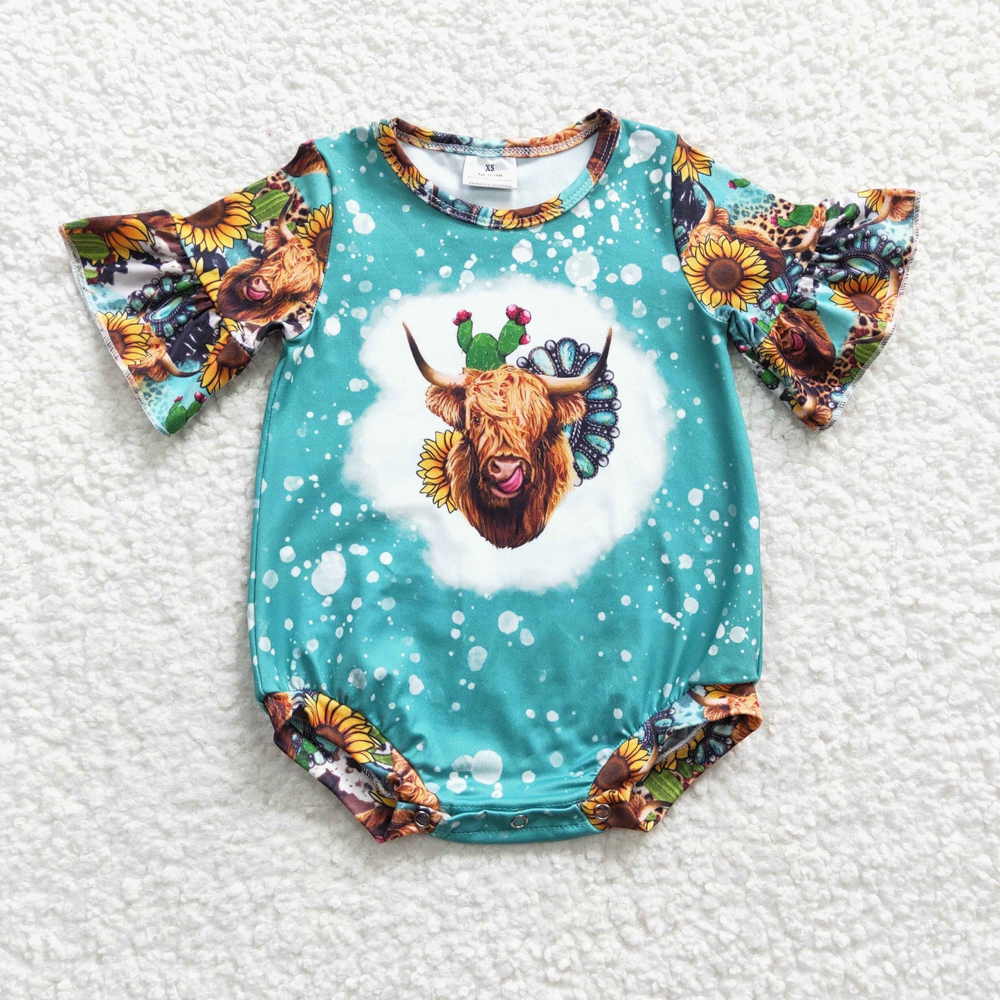 western highland cow bodysuit romper