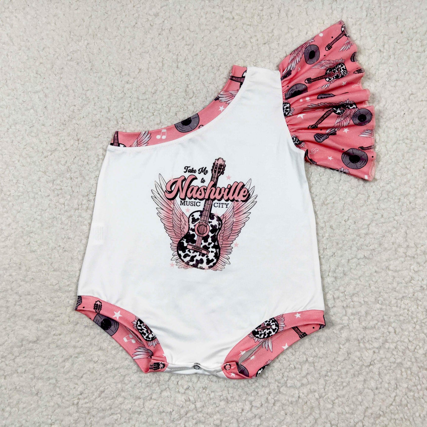 infant romper music city guitar