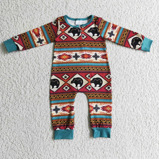 baby clothing bear zip romper
