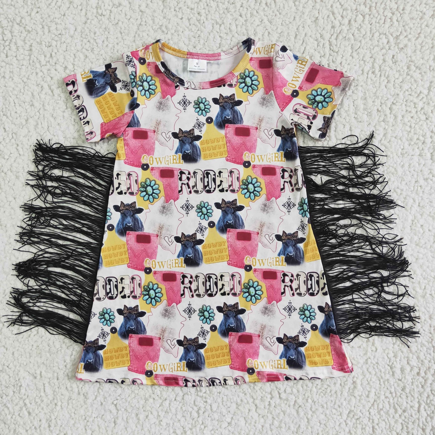 rodeo cowgirl t shirt fringe dress