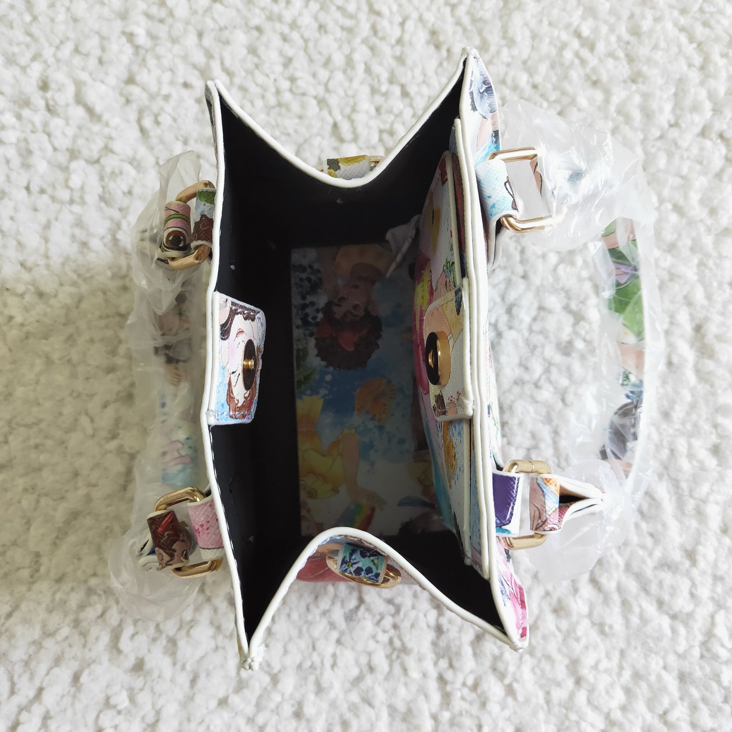 kids magical family print crossbody bag purse