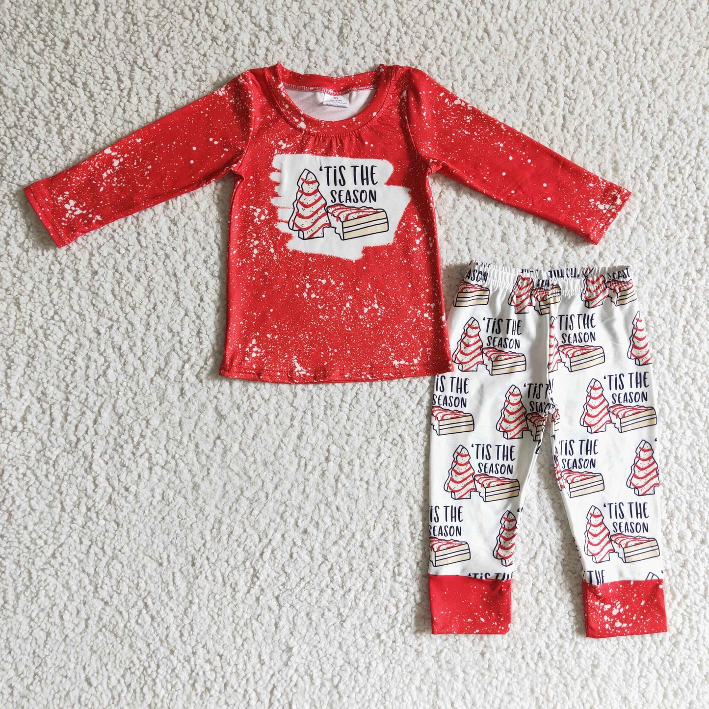 wholesale kids clothing christmas cake outfit tis the season