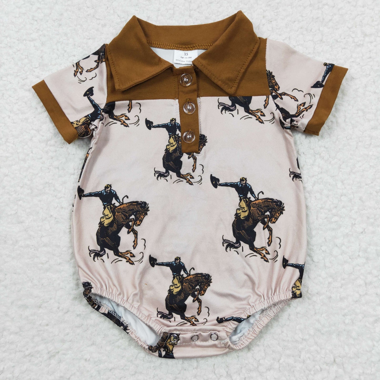 toddler infant romper horse ride