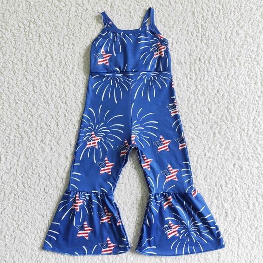 4th july jumpsuit girl kids clothing