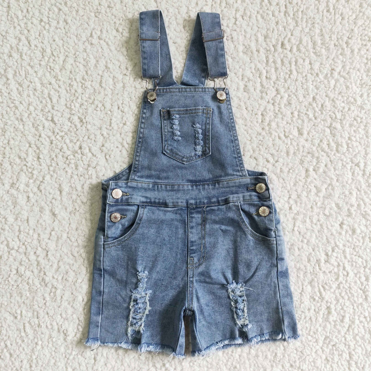 sleeveless denim overalls jumpsuit kids clothes
