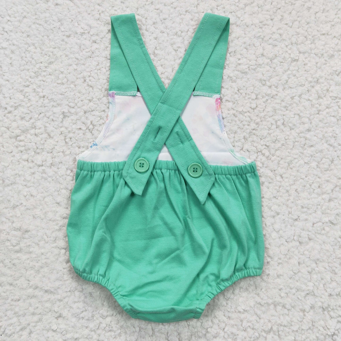 baby girl floral cross romper