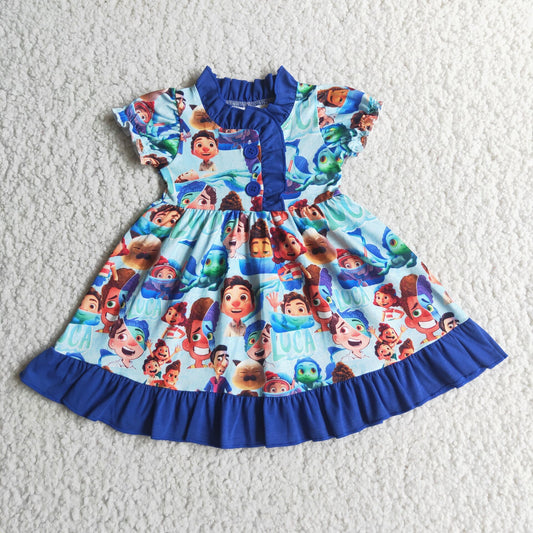 Cute Short Sleeve Ruffle Dress