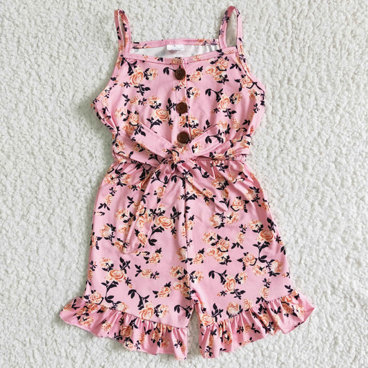 floral strappy play romper