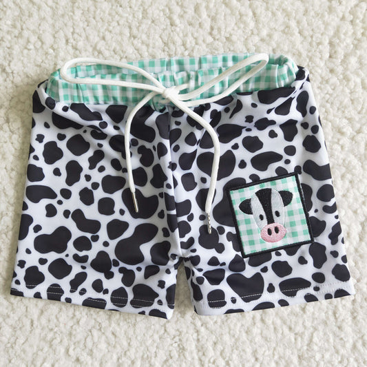 boy's clothing cow print swimsuit trunk boy