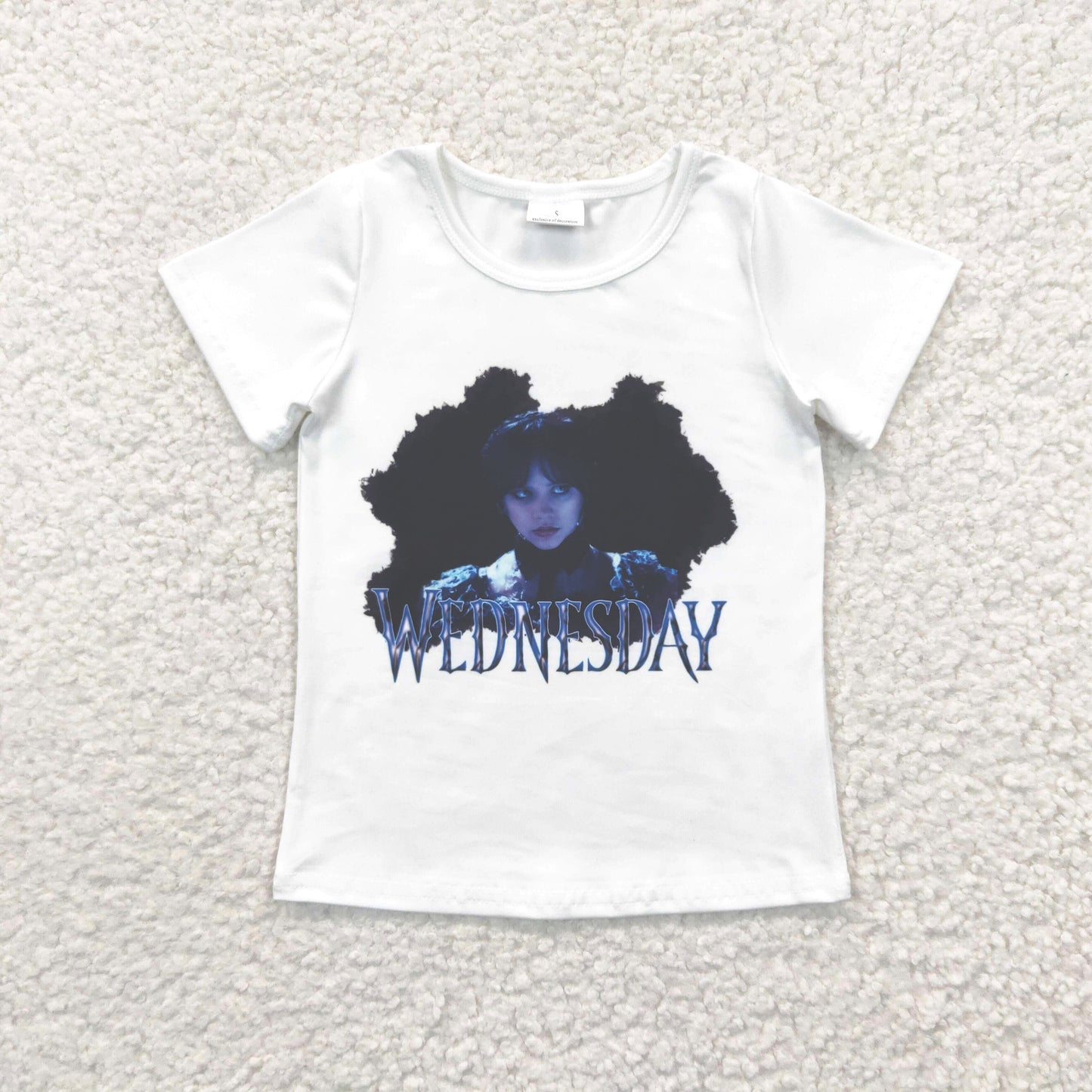 girl clothes white t shirt top tee wednesday