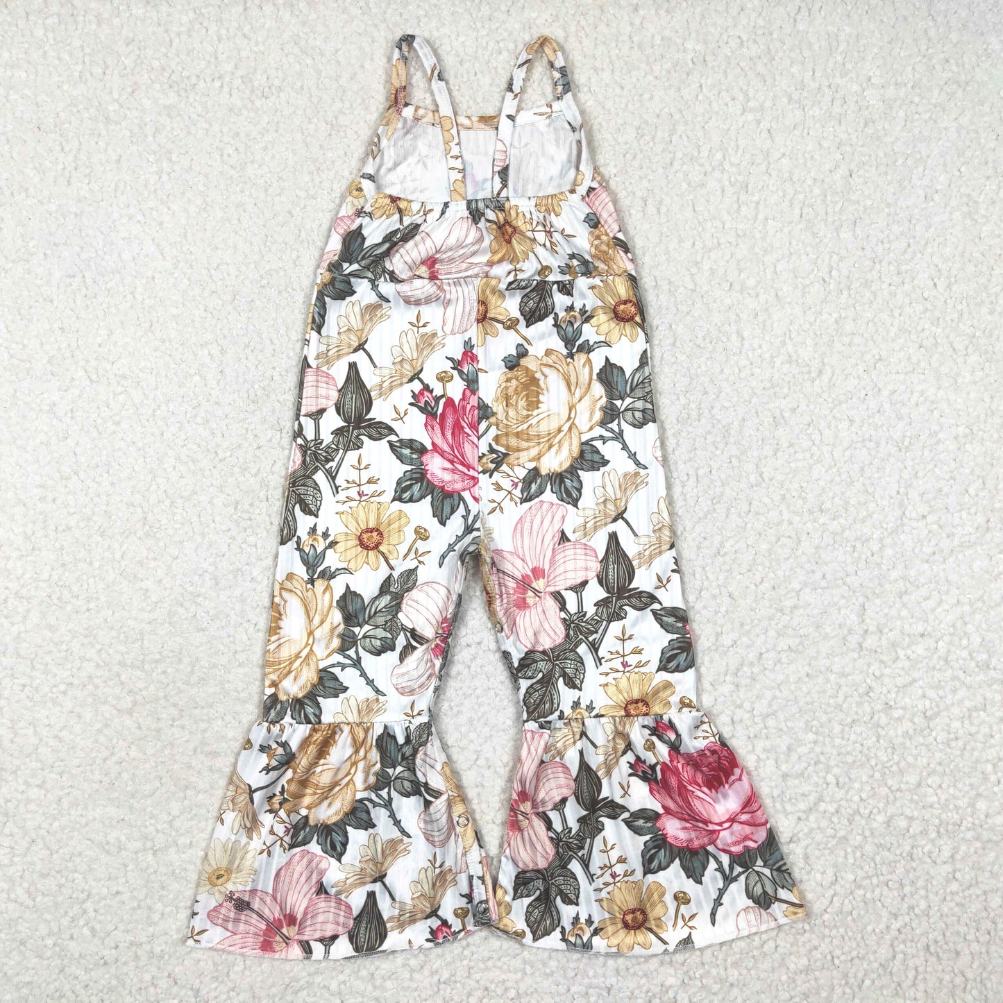 ribbed floral jumpsuit western kids clothing