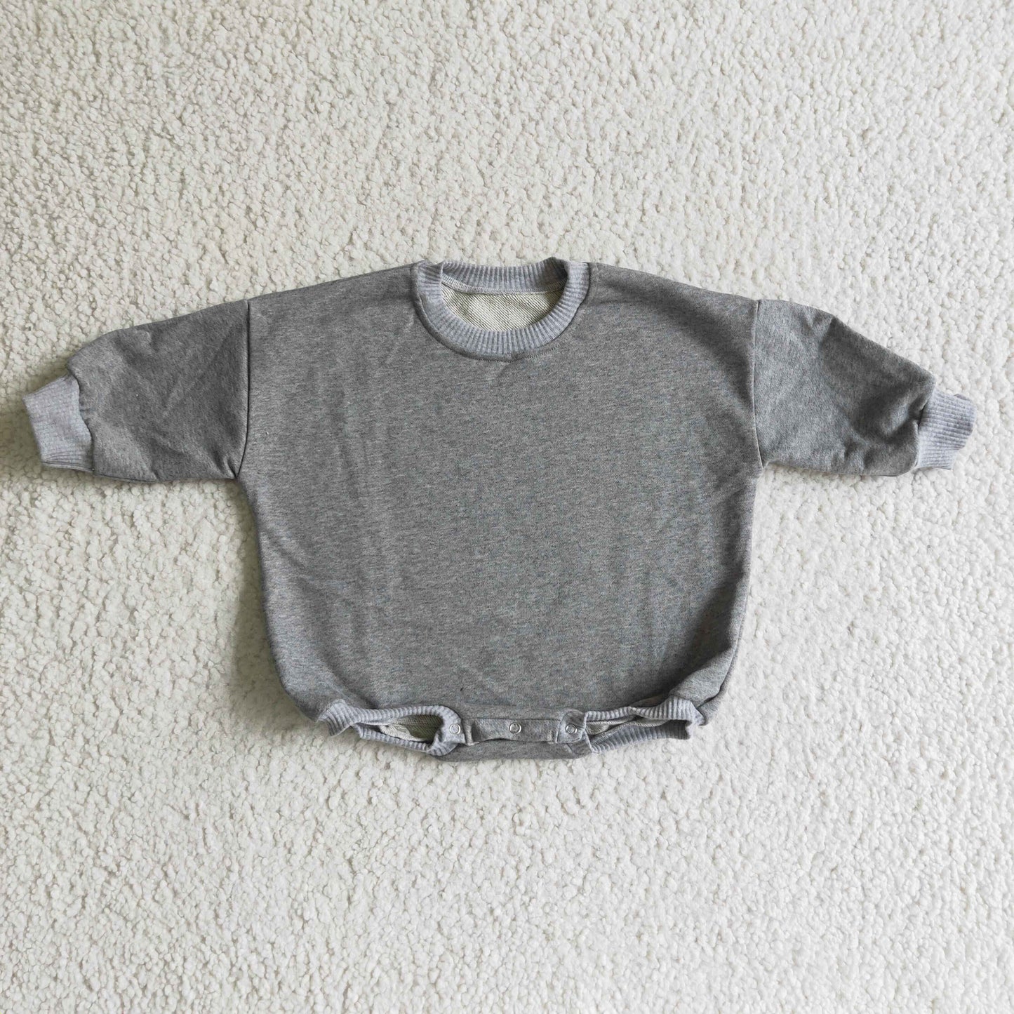 grey cotton baby romper