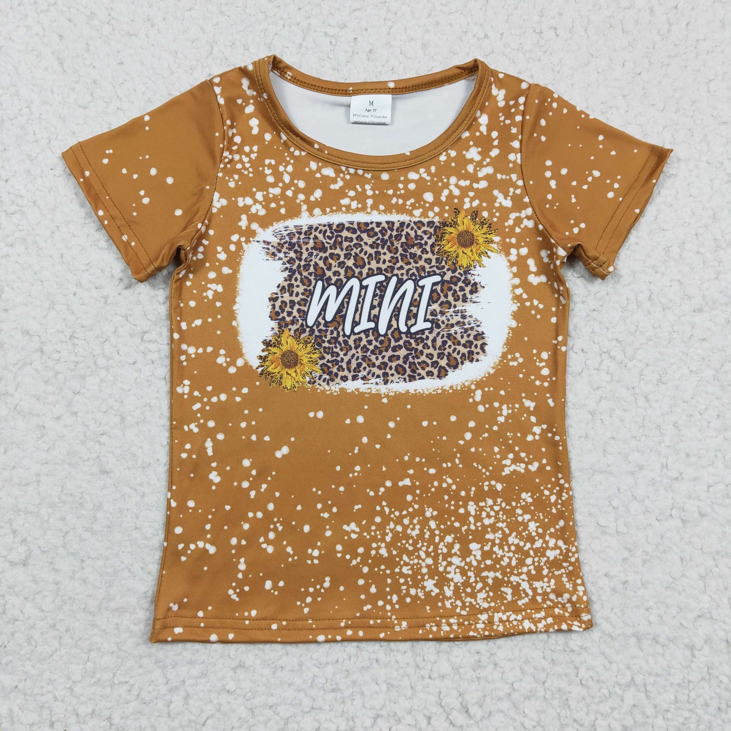 brown t-shirt leopard mini