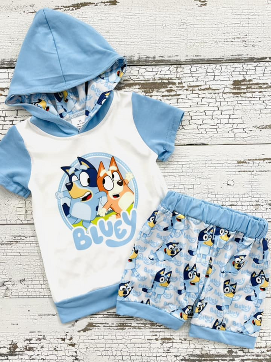 dog hoodie top shorts set