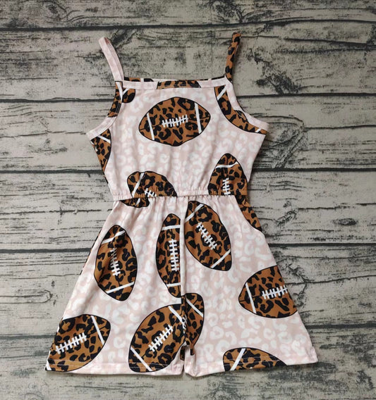 sleeveless leopard football jumpsuit