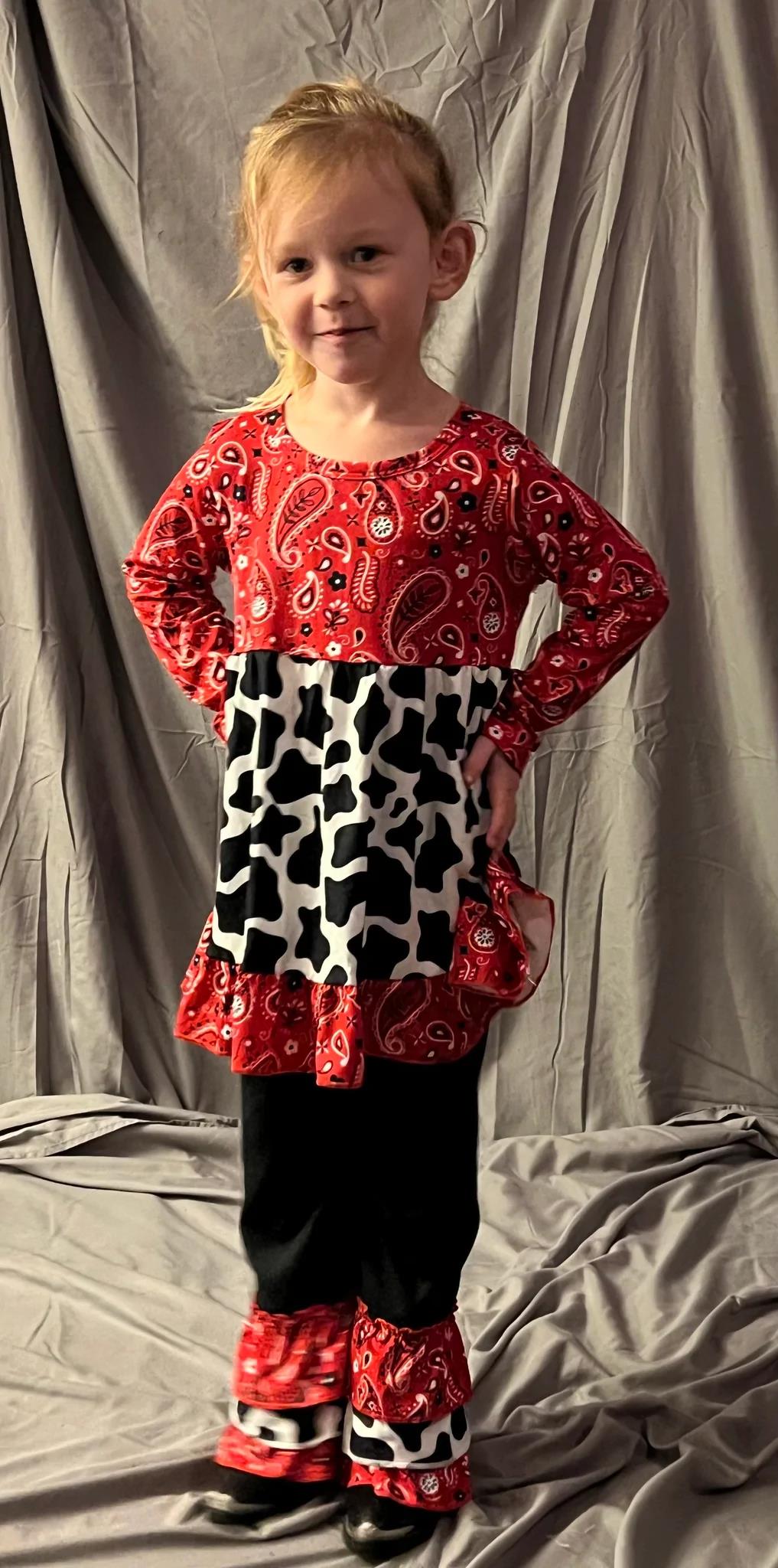 red cowgirl ruffle outfits