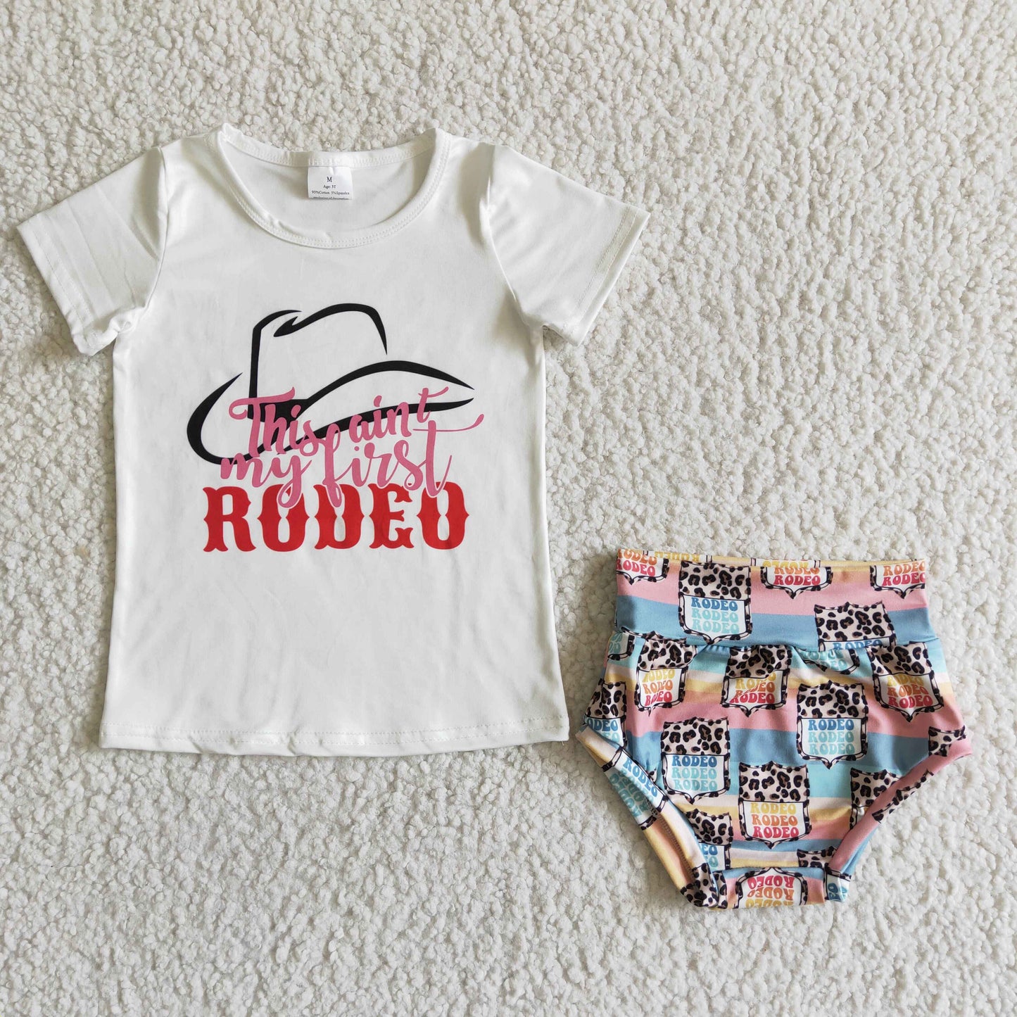 Infant rodeo colorful bummie set outfit clothing