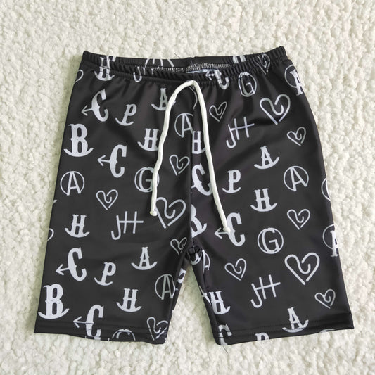 boy’s clothing black swimsuit trunck boy