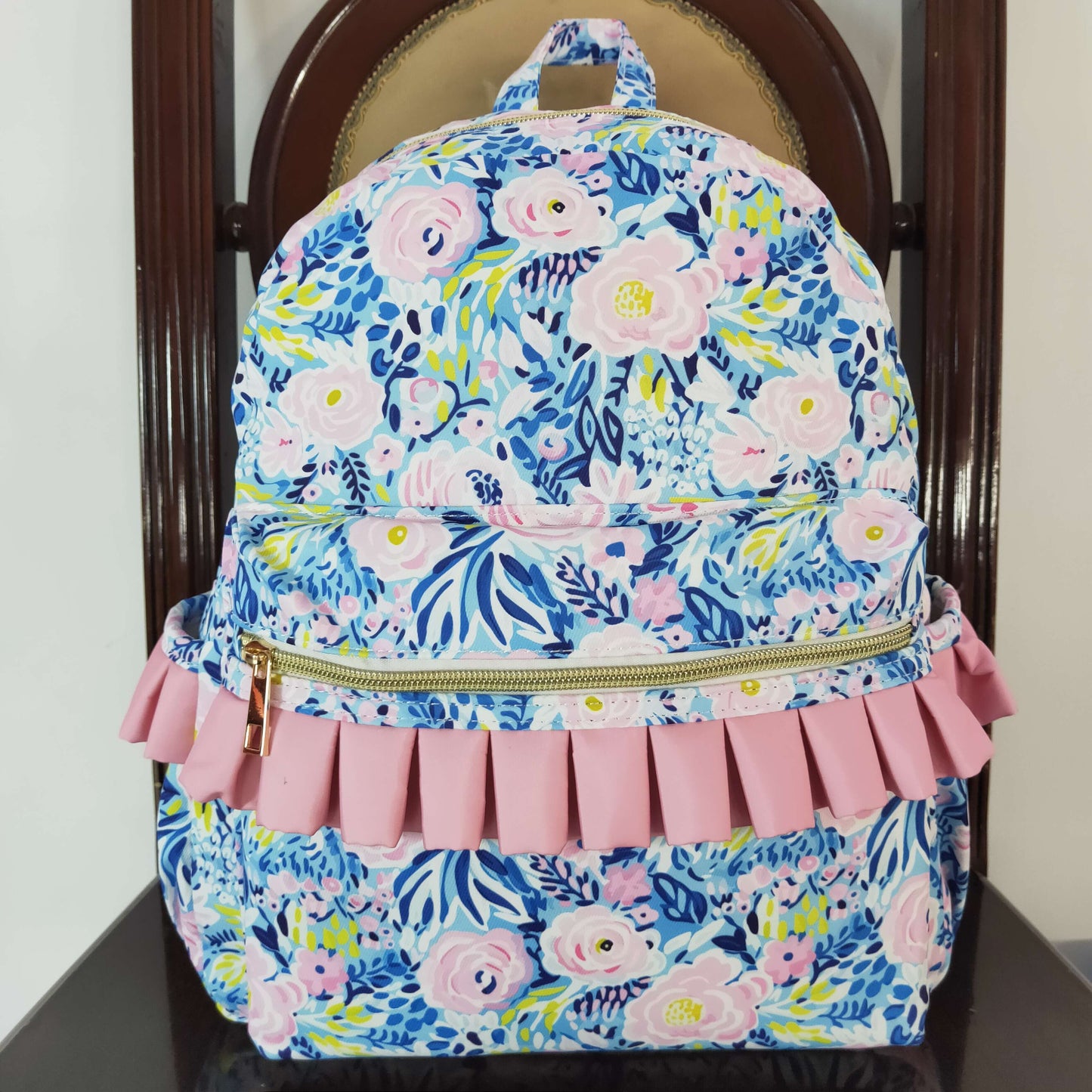 flower print bag children backpack