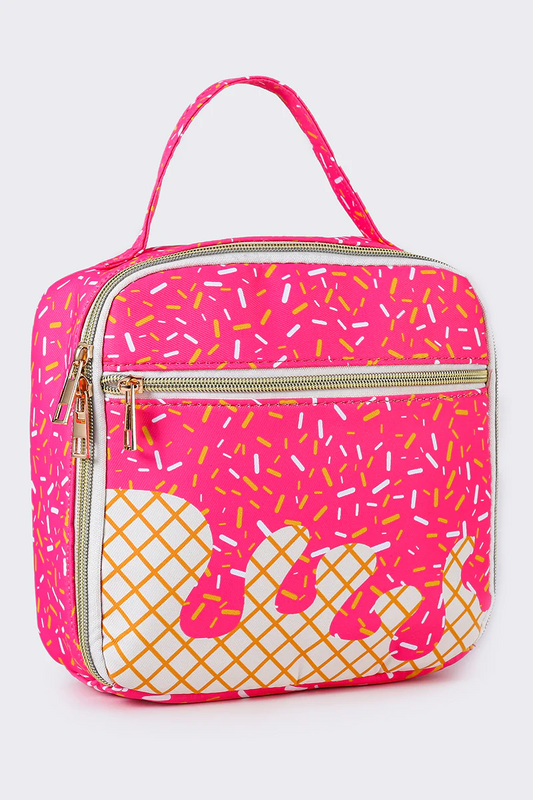 pink sprinkle ice-cream lunch box