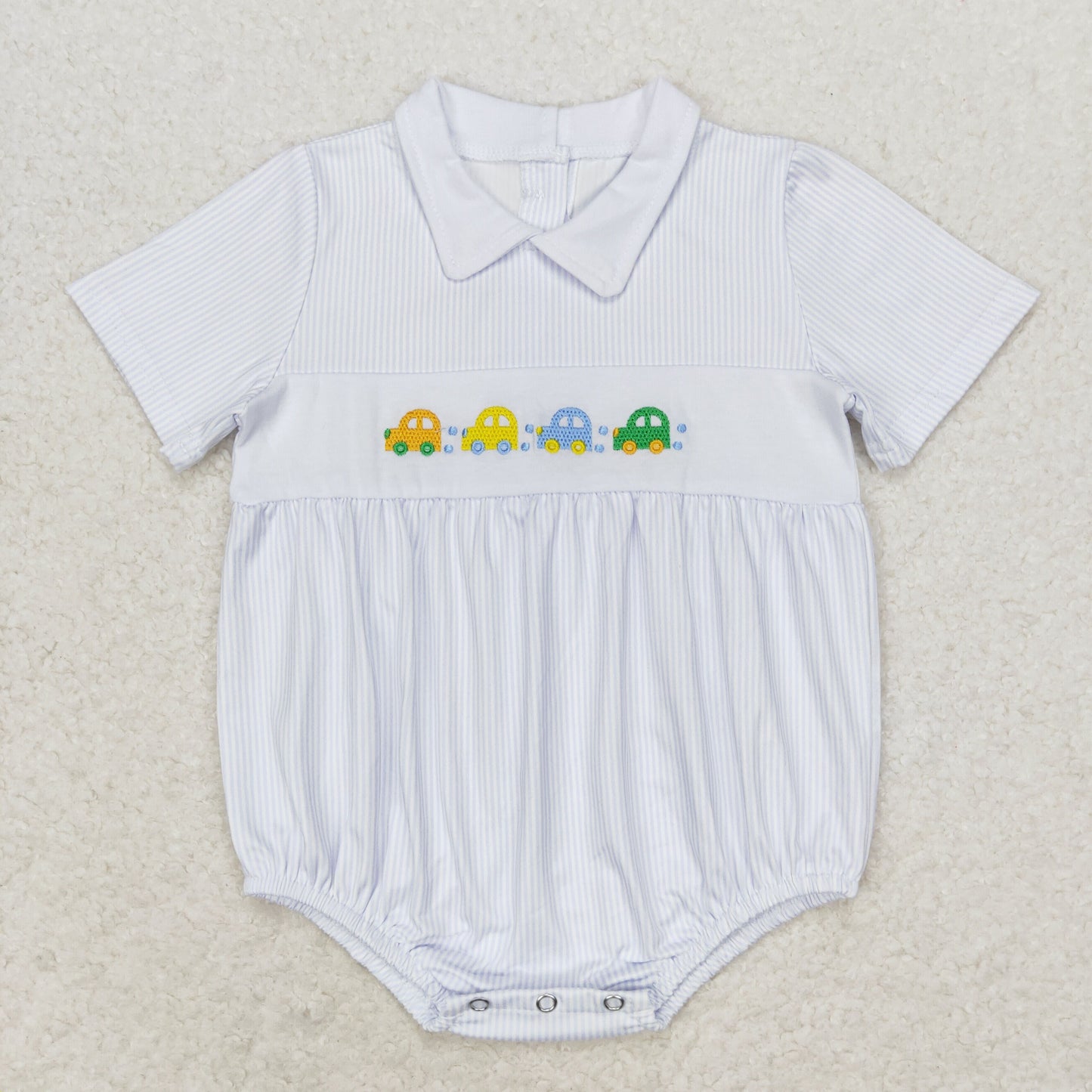 beep cars embroidery baby boy bubble