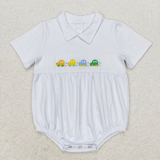 beep cars embroidery baby boy bubble