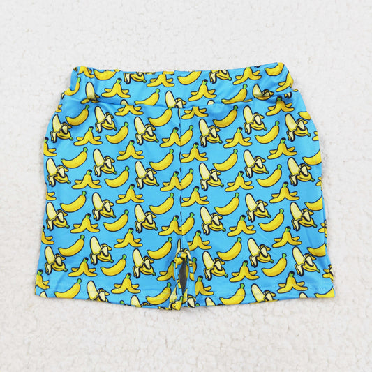 banana print girl summer shorts