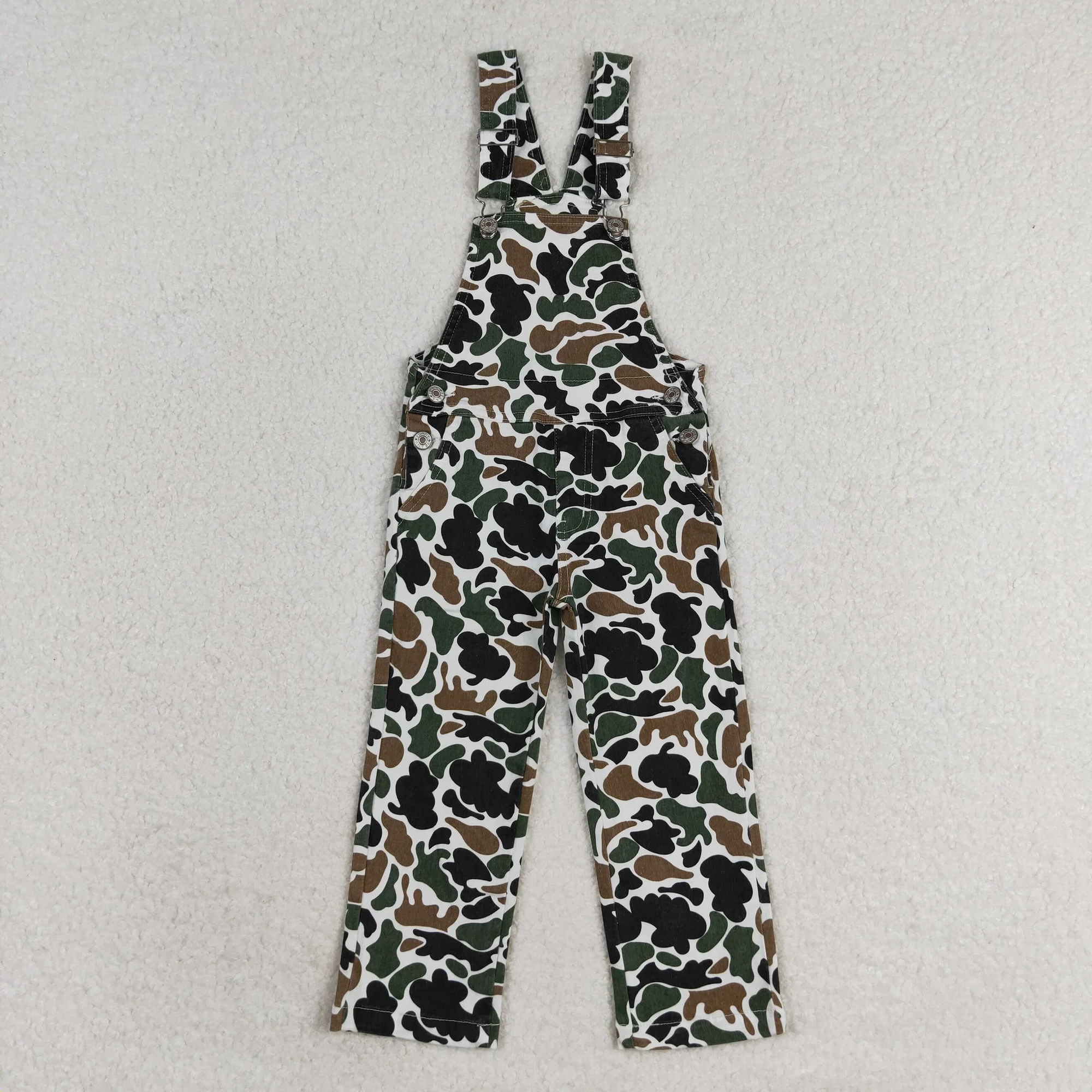 P0535 USA Warehouse Camo Denim Jumpsuit