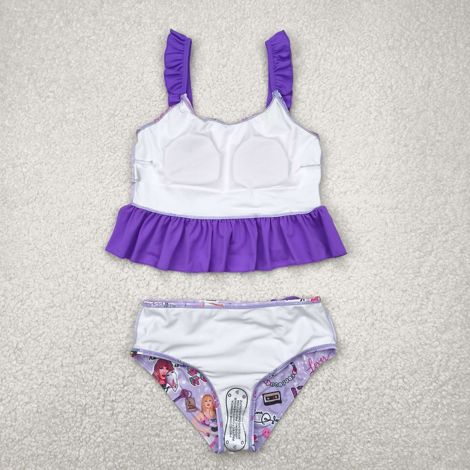 taylor two piece ruffle swimsuit girl swimwear