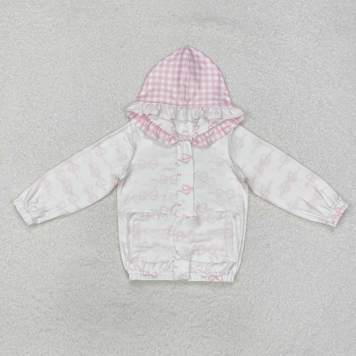 pink bows clothes baby girl zip hoodie jacket