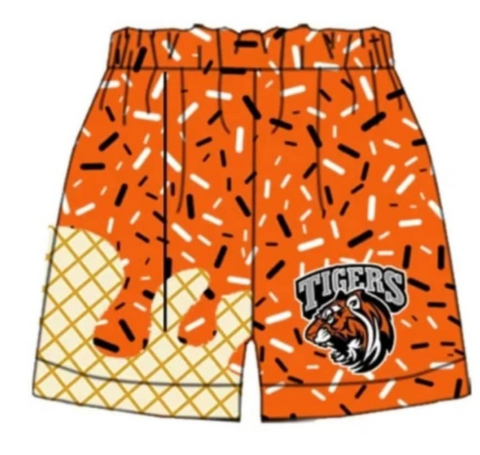 TAT 6 weeks MOQ 3 ice cream team tiger shorts