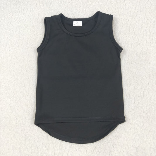 solid black athletic tank top