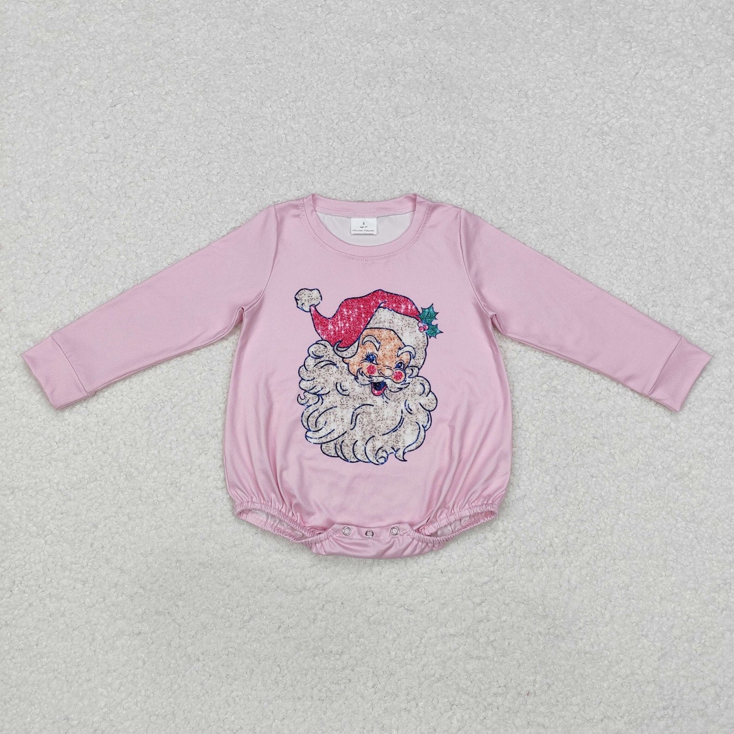 Christmas santa print girls bubble