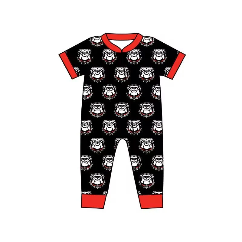 Custom order team baby boy romper bulldog