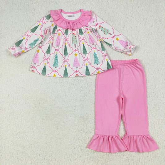 christmas tree girls pants set