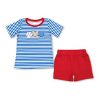 Baseball Embroidery Kids Sibling Clothing