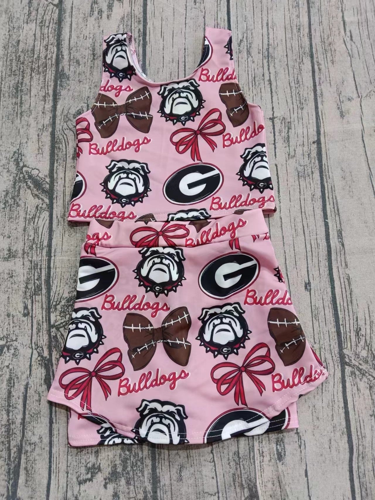 MOQ 8 TAT 6-7 weeks Bulldogs Girl Skort Set