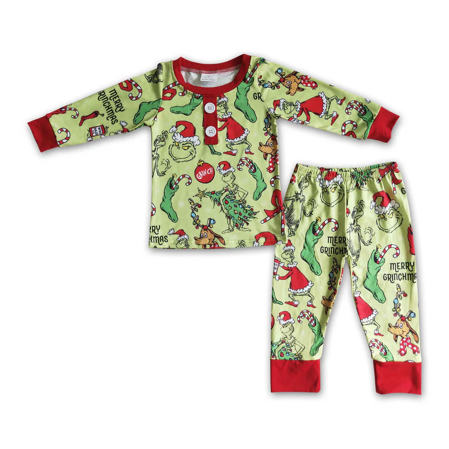 Merry Gri*chmas Kids Sibling Christmas Pajamas