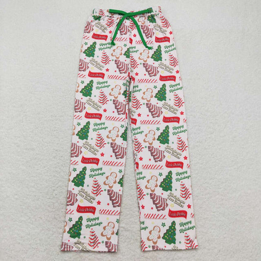 adult clothes christmas cake tree straight pants man sleepwear