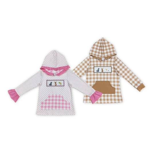 Hunting Embroidery Kids Sibling Hoodie