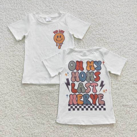Kid life smile face white t-shirt