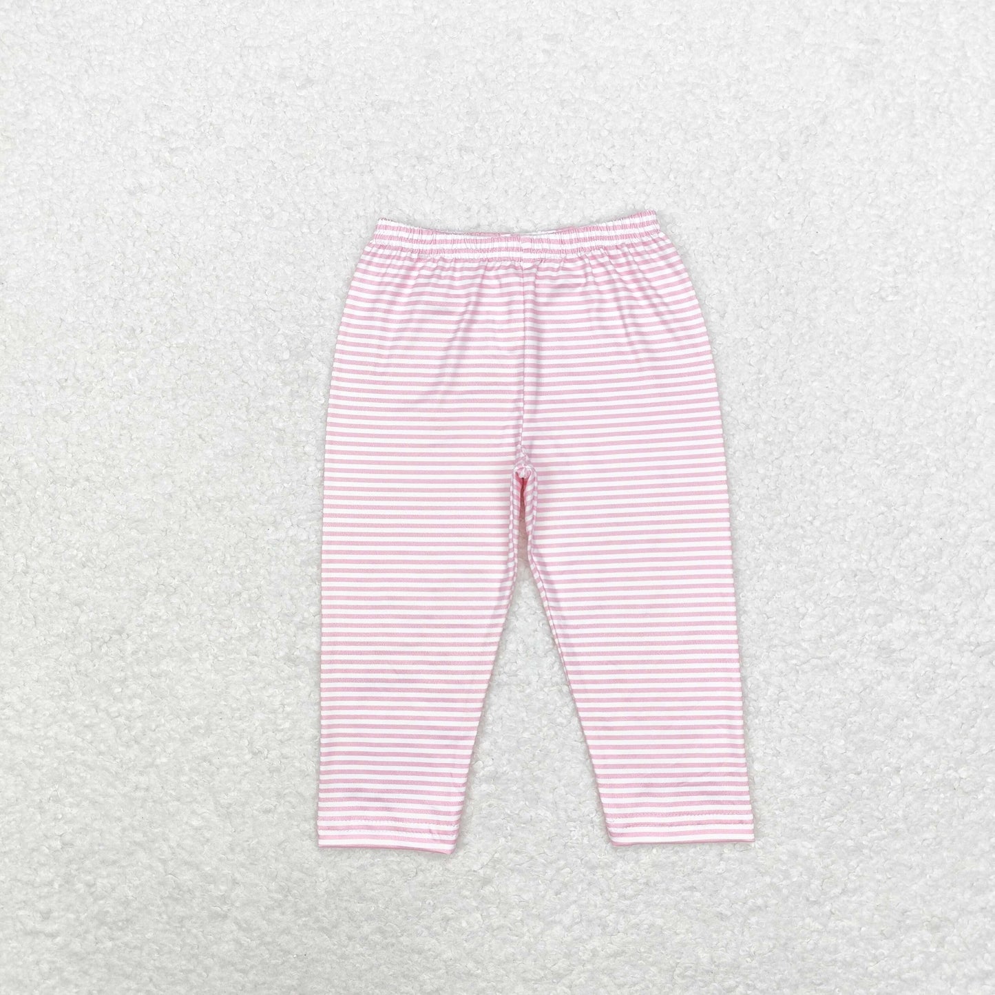 pink stripes girls leggings