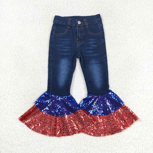 sequins bell bottom flare jeans