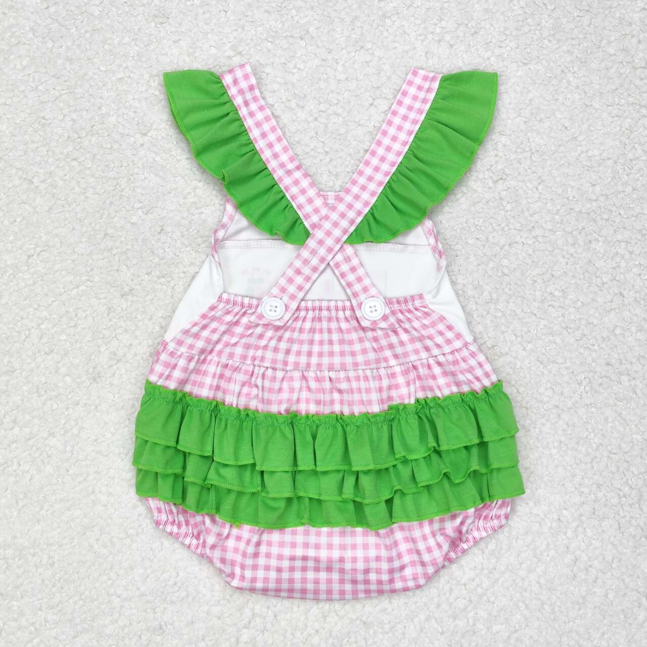 pink plaid strap golf ruffle bubble girl