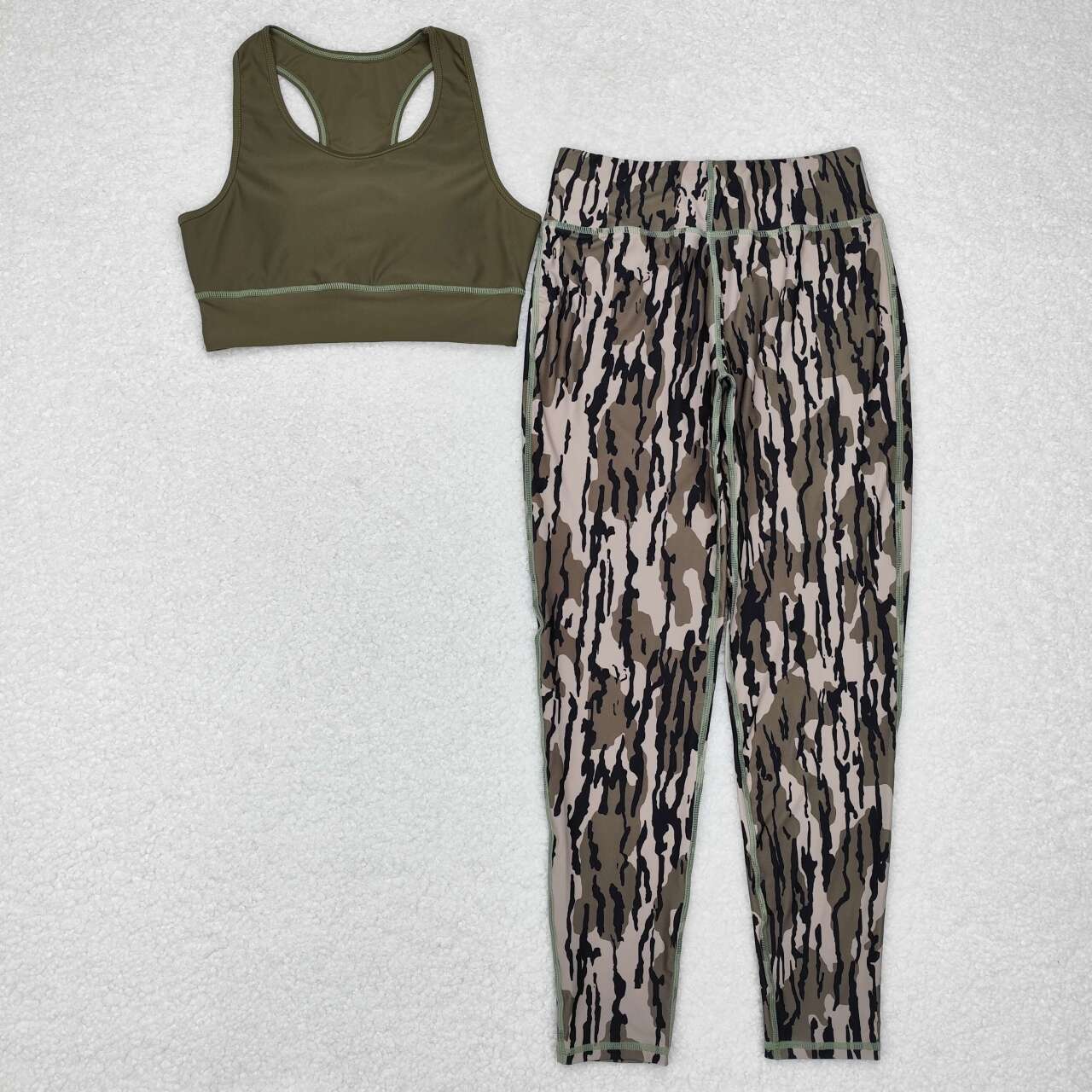 camo 2 pcs adult women yoga clothes gym outfit