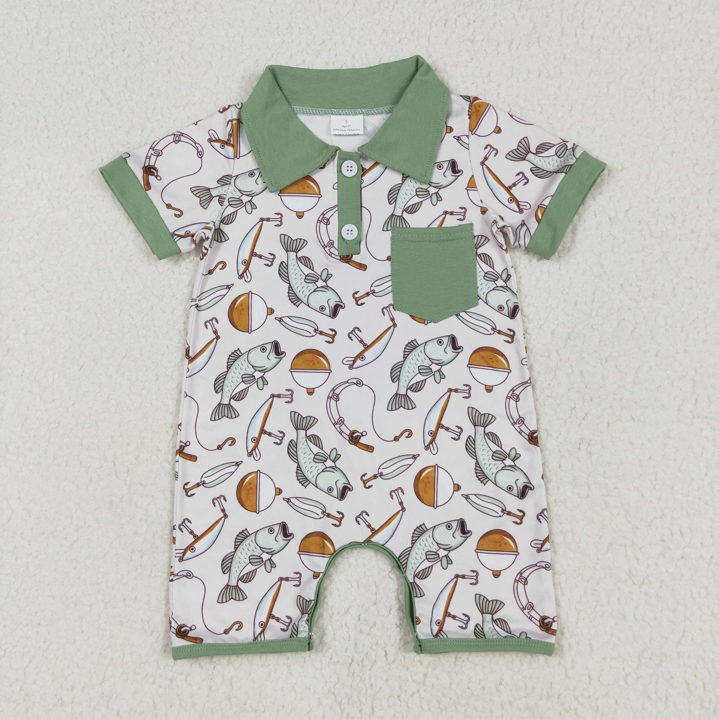 gone fishing polo romper