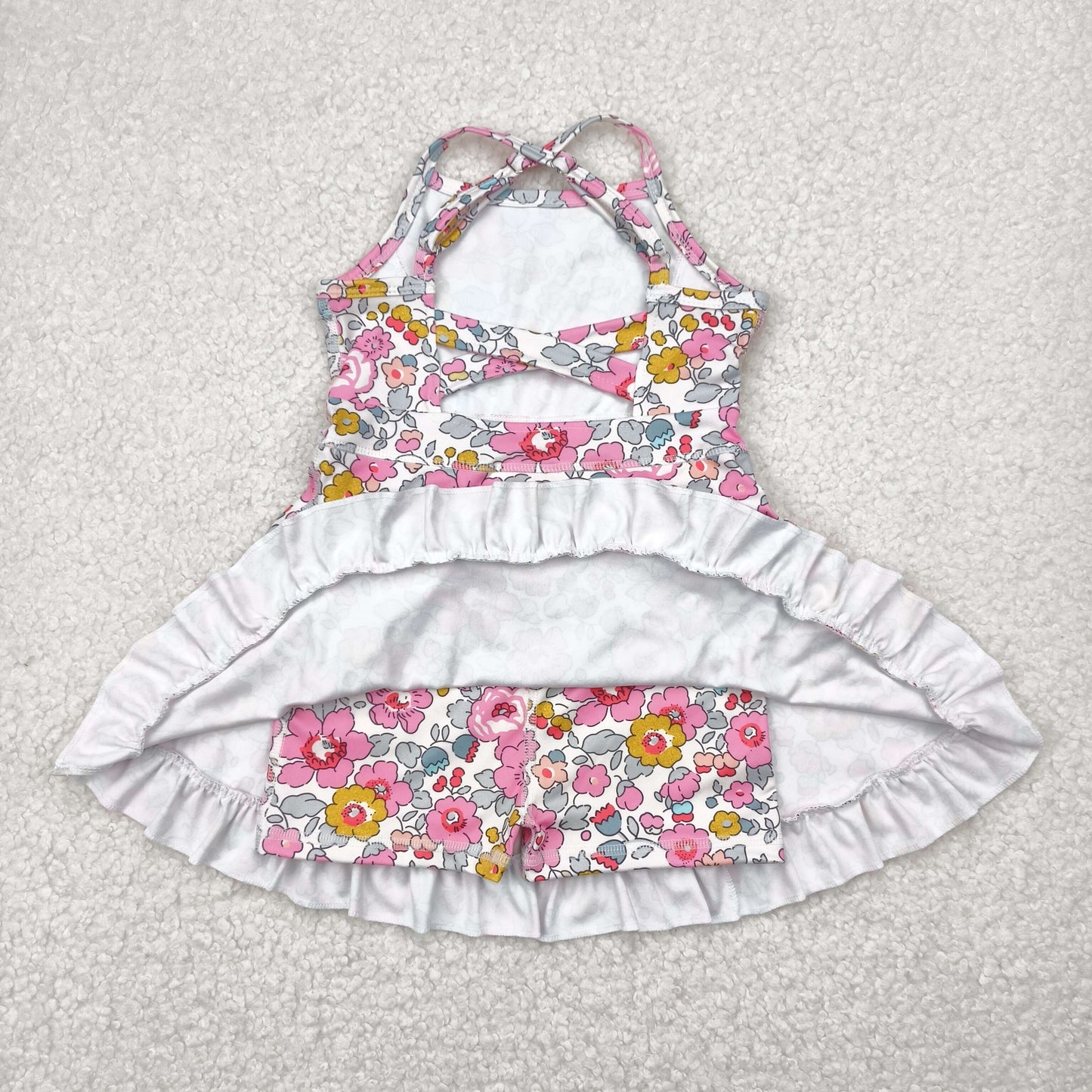 pink flower athletic dress