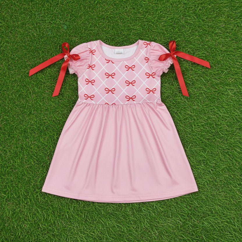 coquette print pink dress