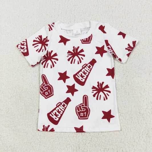 baby girl cheer t-shirt maroon