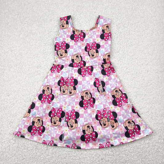 kids yoga one piece cartoon mouse athletic skort dress